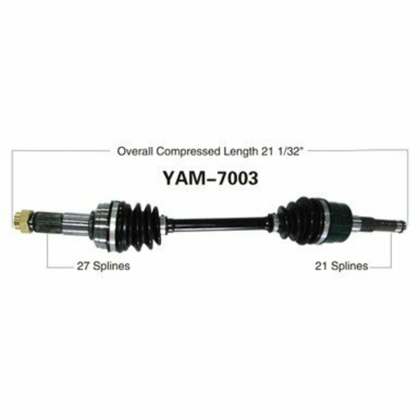 Wide Open OE Replacement CV Axle for YAM FRONT L YFM660F GRIZZ 03-08 YAM-7003